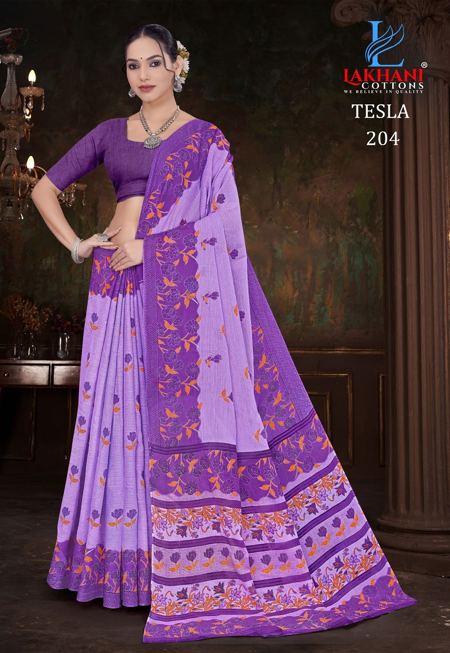 Tesla Vol 2 By Lakhani Cotton Printed Fancy Wholesale Saree In India